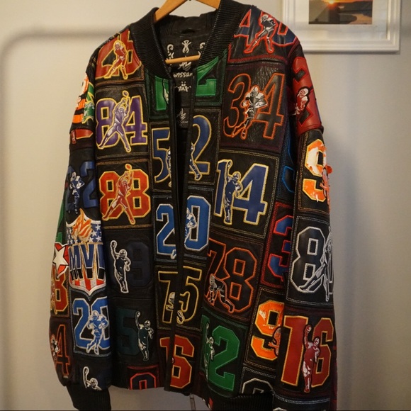 AL Wissam Genuine Leather Vintage MVP NFL Jacket - Picture 2 of 13